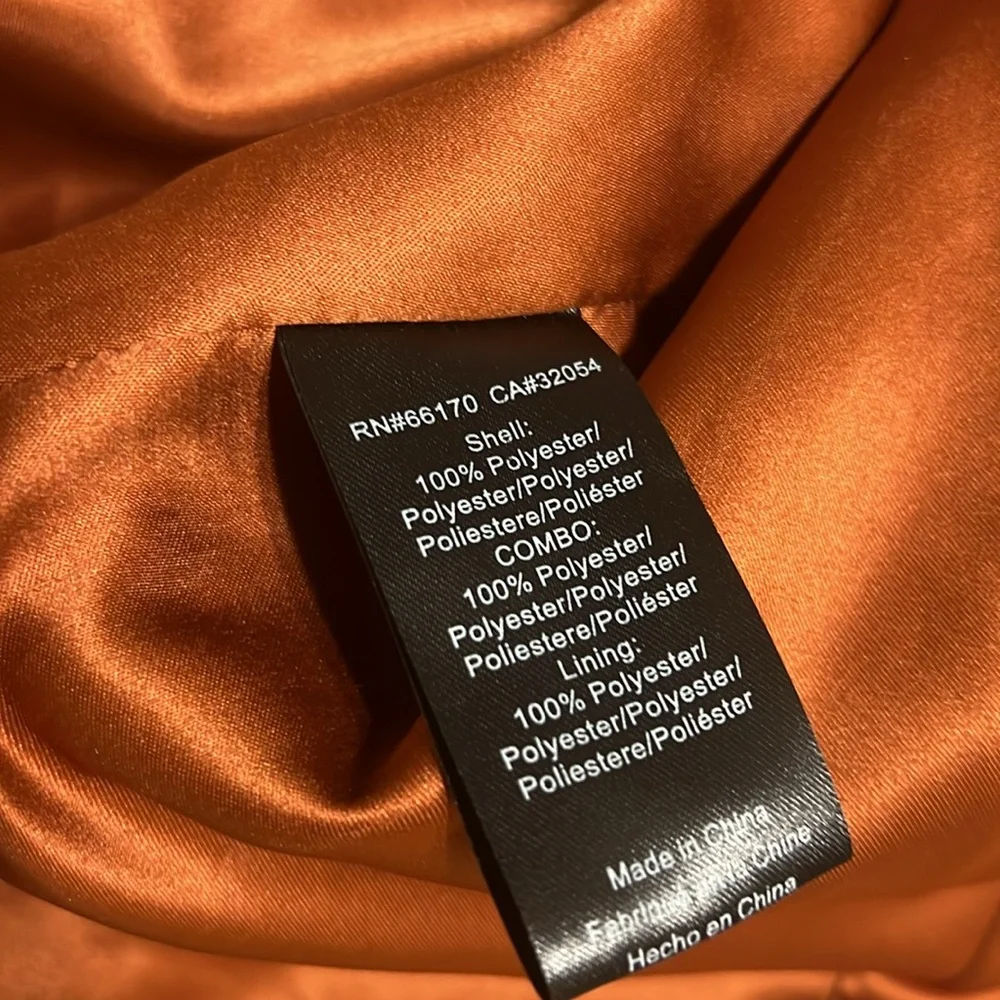 Hutch Anthropologie Bowie Faux Fur Coat Jacket in orange size XXS NWOT - Picture 11 of 11